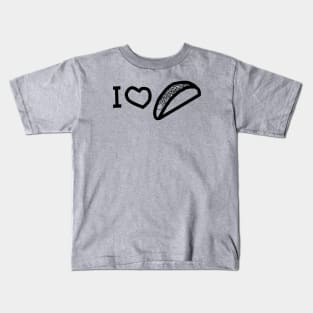 I Love a Taco Outline Graphic Kids T-Shirt